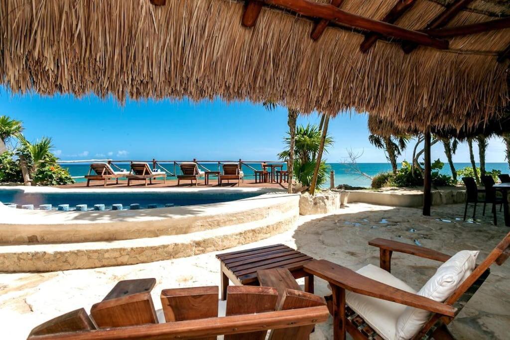 Luxury 5-Br Beachfront Home In Tulum Casa Sofia Gato Eksteriør bilde