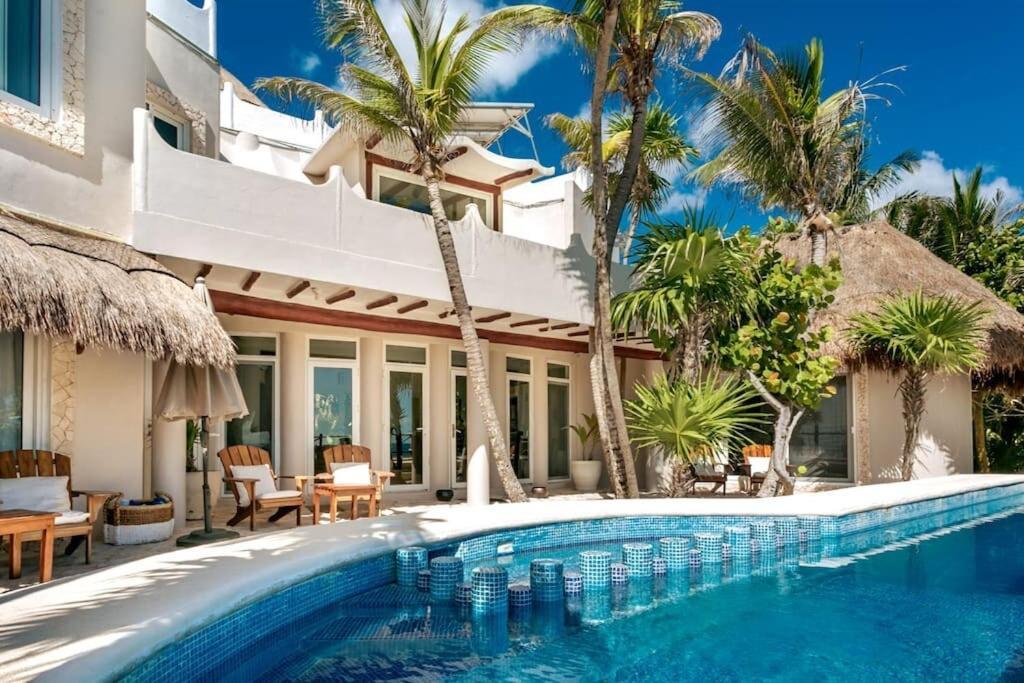 Luxury 5-Br Beachfront Home In Tulum Casa Sofia Gato Eksteriør bilde