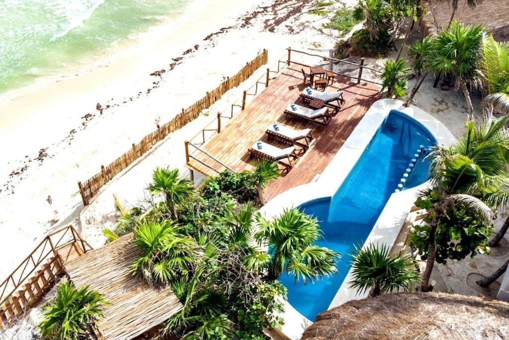 Luxury 5-Br Beachfront Home In Tulum Casa Sofia Gato Eksteriør bilde